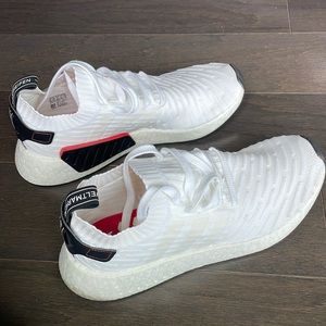 Almost new white Adidas boost sneakers size 10